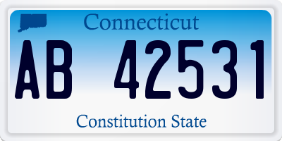 CT license plate AB42531