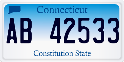 CT license plate AB42533