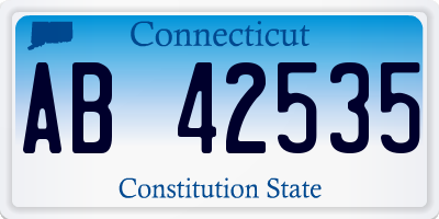 CT license plate AB42535