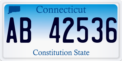CT license plate AB42536