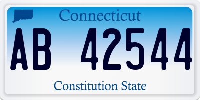 CT license plate AB42544