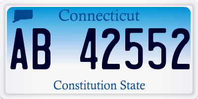 CT license plate AB42552