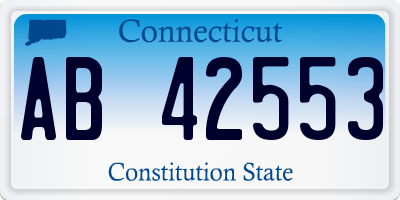 CT license plate AB42553