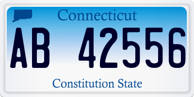 CT license plate AB42556