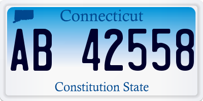 CT license plate AB42558