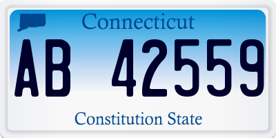 CT license plate AB42559