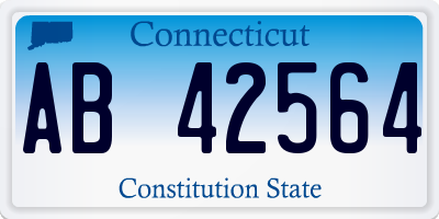 CT license plate AB42564