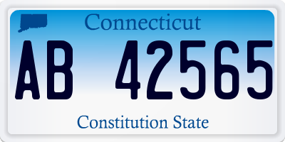 CT license plate AB42565