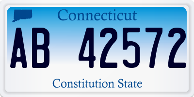 CT license plate AB42572