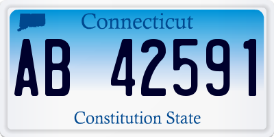 CT license plate AB42591