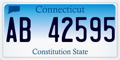 CT license plate AB42595
