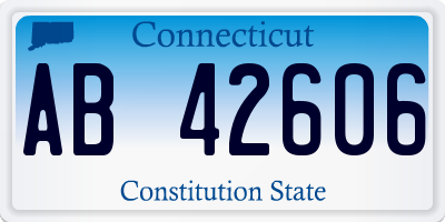 CT license plate AB42606