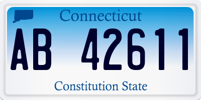 CT license plate AB42611