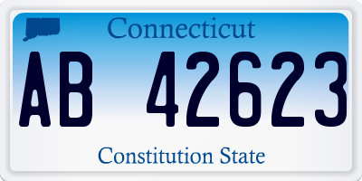 CT license plate AB42623