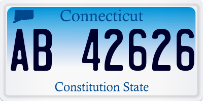 CT license plate AB42626