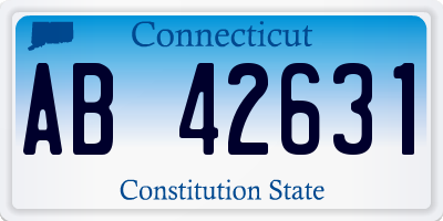 CT license plate AB42631