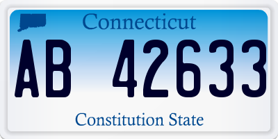 CT license plate AB42633