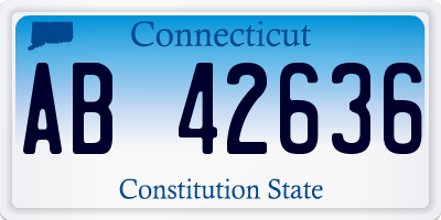 CT license plate AB42636