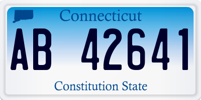 CT license plate AB42641