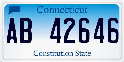 CT license plate AB42646