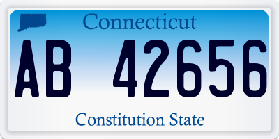 CT license plate AB42656