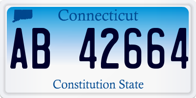 CT license plate AB42664