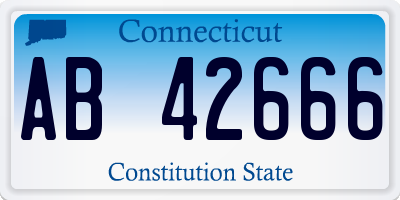 CT license plate AB42666