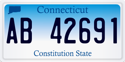 CT license plate AB42691