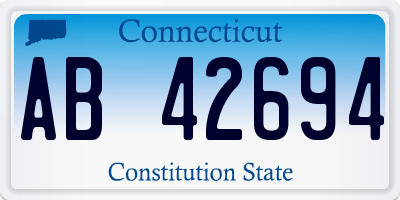 CT license plate AB42694