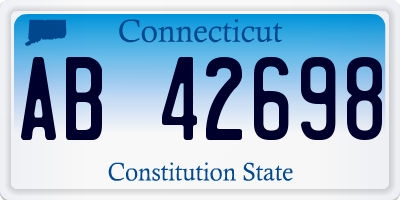 CT license plate AB42698