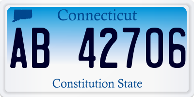 CT license plate AB42706
