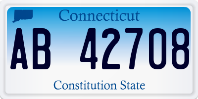 CT license plate AB42708