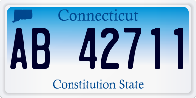 CT license plate AB42711