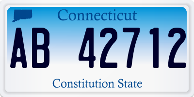 CT license plate AB42712