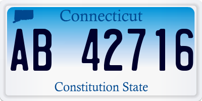 CT license plate AB42716