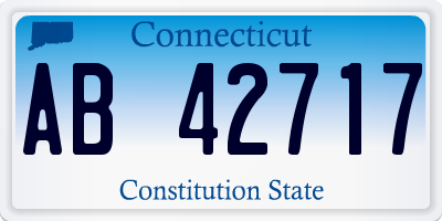 CT license plate AB42717