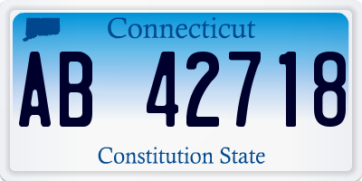 CT license plate AB42718