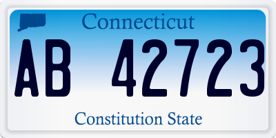 CT license plate AB42723