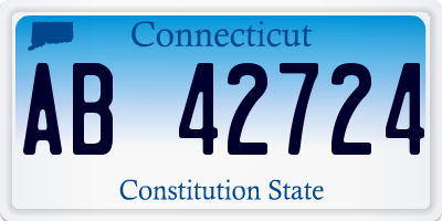 CT license plate AB42724