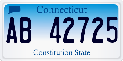 CT license plate AB42725