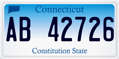 CT license plate AB42726