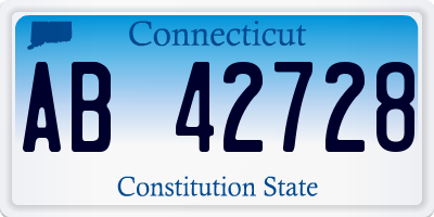CT license plate AB42728