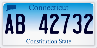 CT license plate AB42732