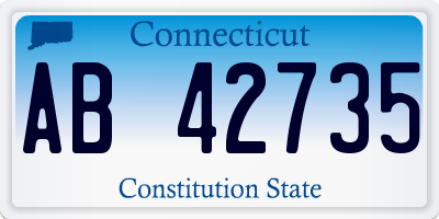 CT license plate AB42735