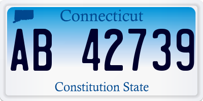 CT license plate AB42739