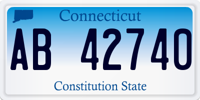 CT license plate AB42740