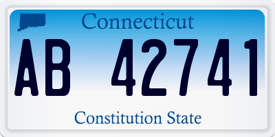 CT license plate AB42741