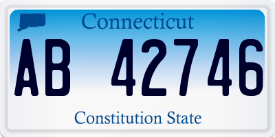 CT license plate AB42746