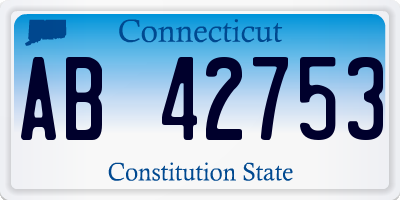 CT license plate AB42753
