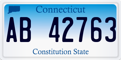 CT license plate AB42763